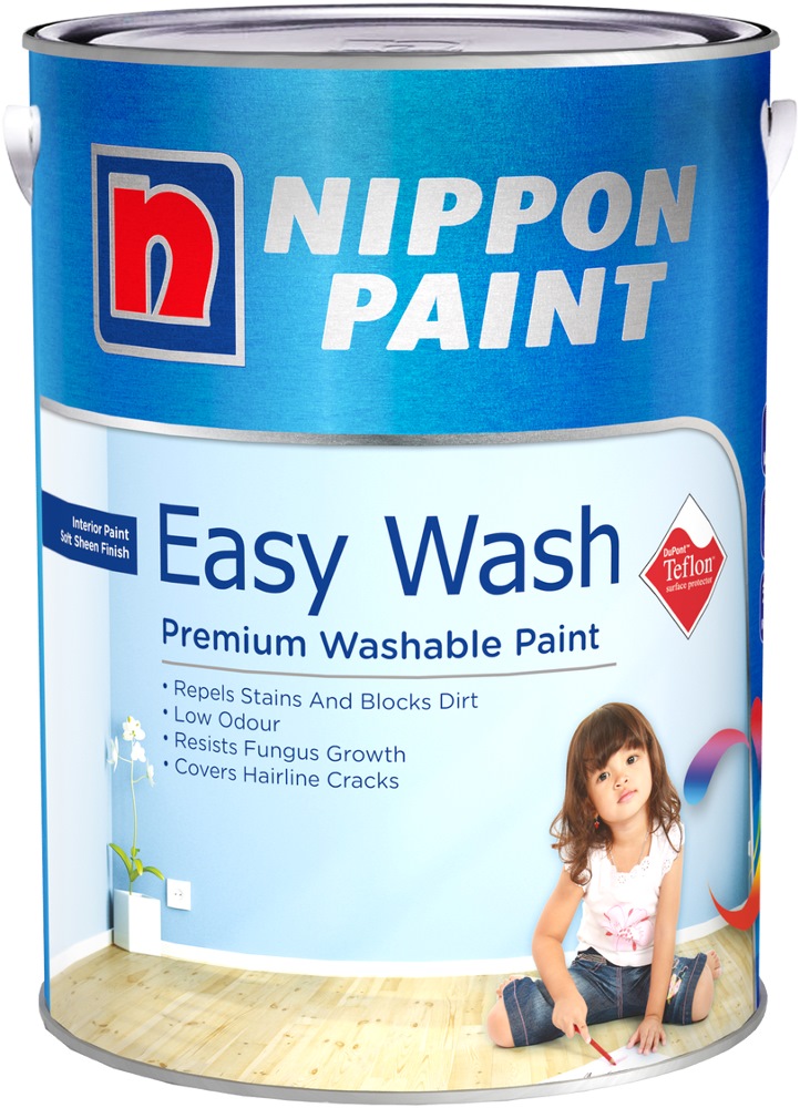 NIPPON PAINT EASYWASH WITH TEFLON 5L [1378 COLOURS