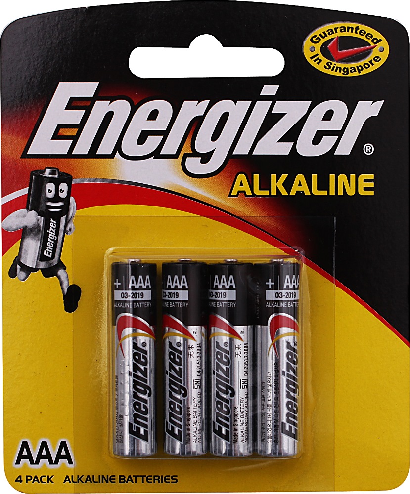 ENERGIZER AAA BATTERY 4/PACK | Household Batteries | Horme