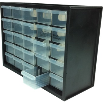 25 Drawer Part Cabinet M25d L303xb125xh223mm Tool Storage