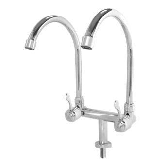 Showy Twin Spout Sink Tap 3044 Bathroom Kitchen Faucets Horme Showy Twin Spout Sink Tap 3044
