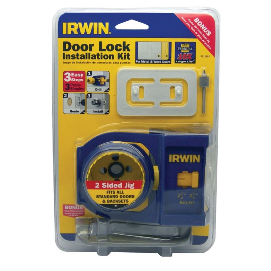 IRWIN 3 EASY STEPS DOOR LOCK INSTALLATION KIT 3111002