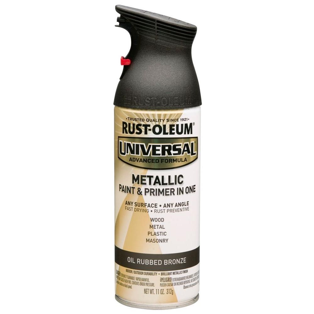 Rust Oleum Universal Metallic Spray Paint Oil Rubbed Bronze 249131 Rust Oleum Universal Metallic Spray Paint Oil Rubbed Bronze 249131 11oz