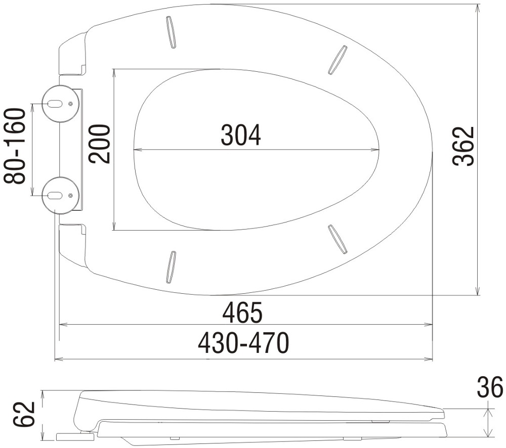 Toilet Seat Dimension