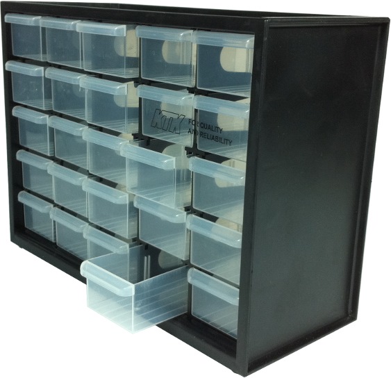 25 Drawer Part Cabinet M25d L303xb125xh223mm Tool Storage