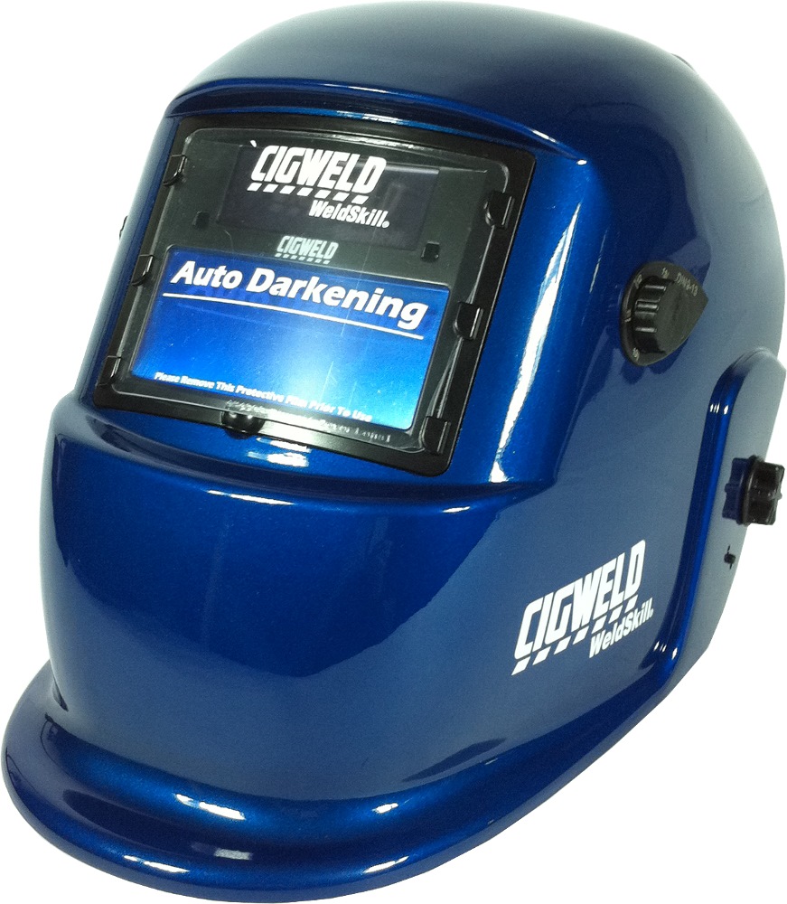 CIGWELD WELDSKILL AUTODARKENING WELDING HELMET BLUE 454305 Head