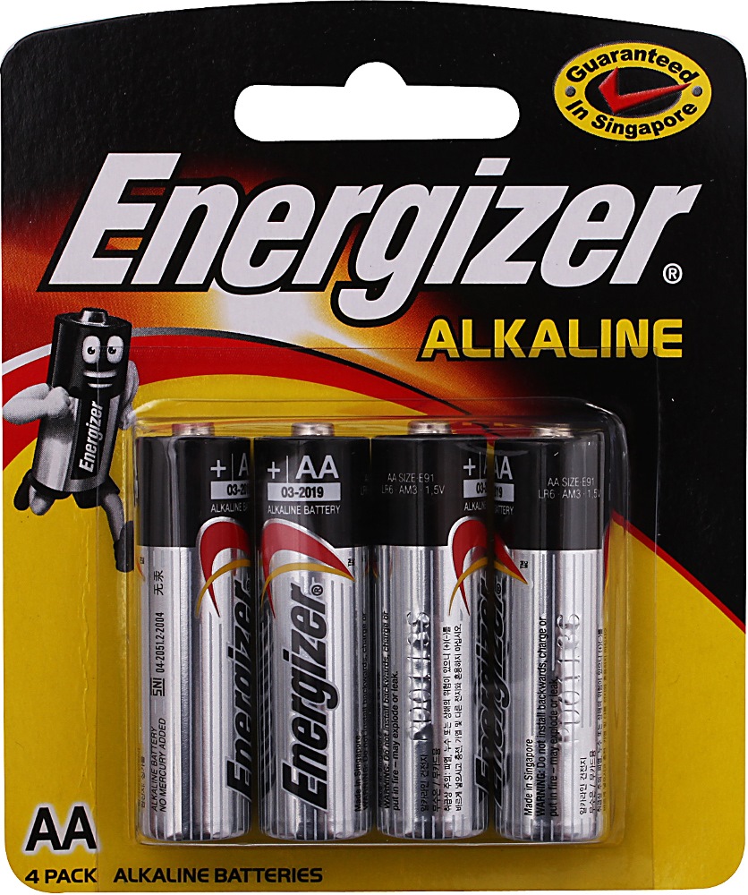 ENERGIZER AA BATTERY 4/PACK | Household Batteries | Horme