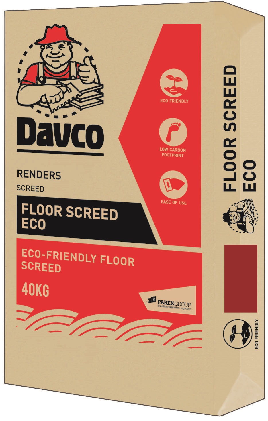 Davco Floor Screed Eco 40kg Bag Fillers Putty Waterproofing