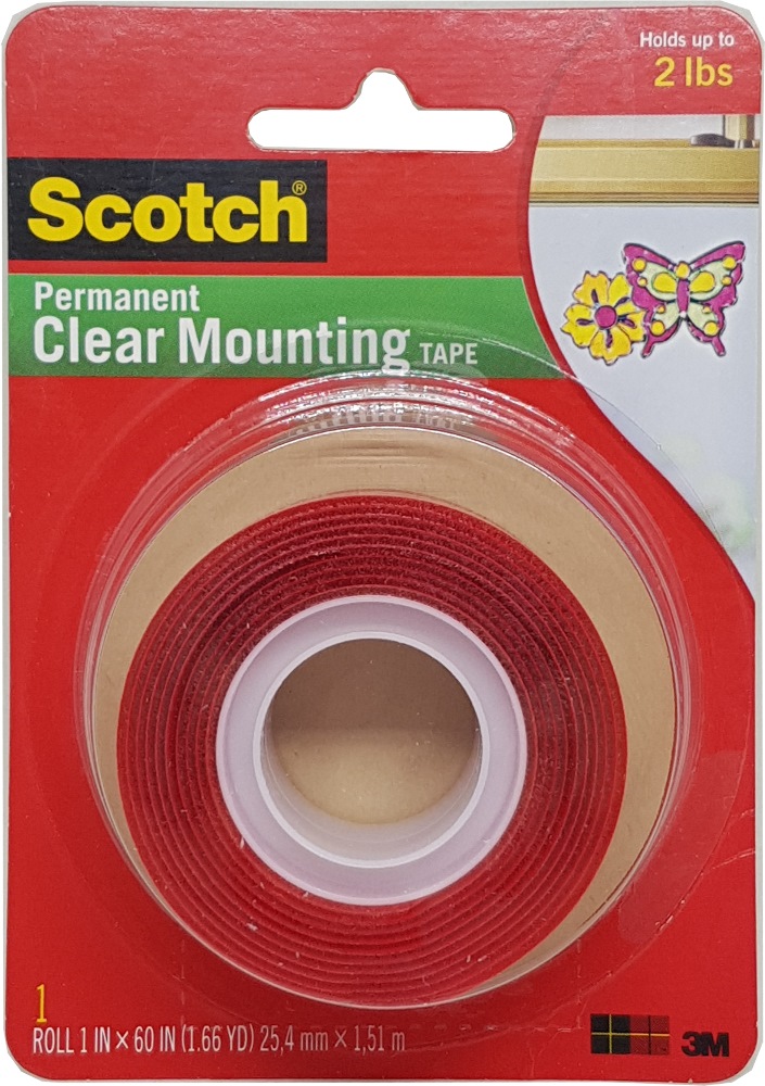 1-Inch by 60-Inch by 3M,White 4 Pack Of Scotch Exterior Mounting Tape