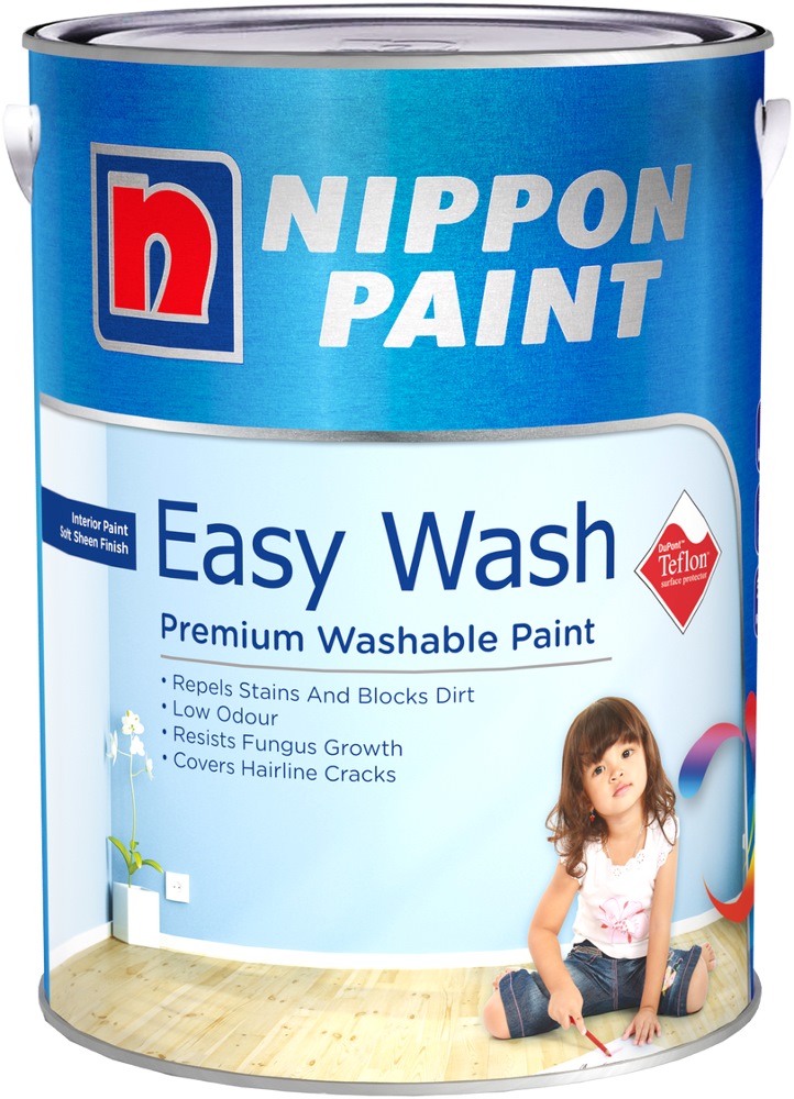 Nippon Paint Easywash With Teflon 5l 1488 Colours
