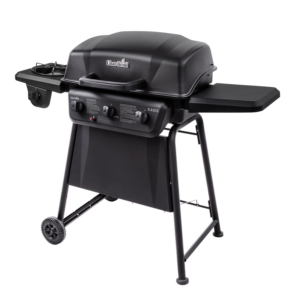 CHAR-BROIL CLASSIC 3 BURNER BBQ GAS GRILL WITH SIDE BURNER ...